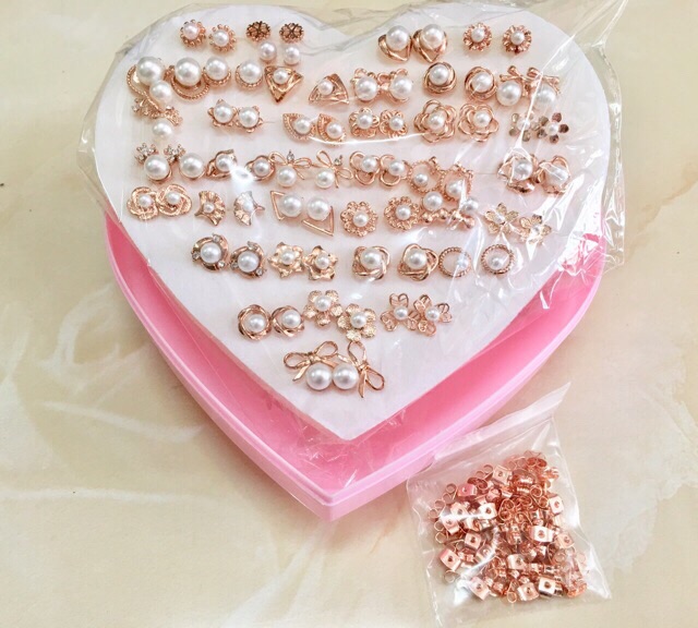 Set 36 đôi bông phối hạt chuẩn style Hàn Quốc