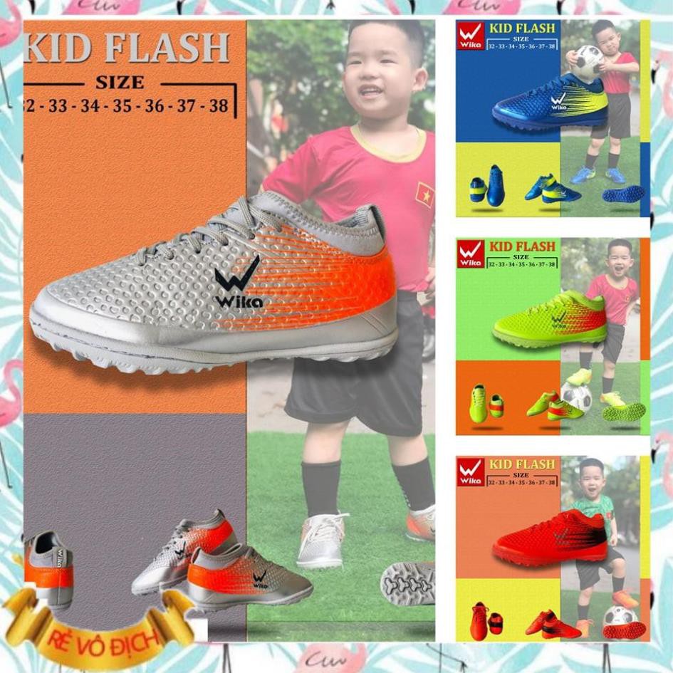 [Sales Sốc] Giày bóng đá trẻ em Wika Kid Flash,giày thể thao trẻ em chính hãng