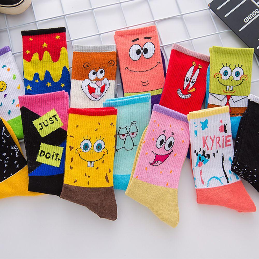 Vớ Cotton Họa Tiết Hoạt Hình Patrick Star Dễ Thương Cho Nam Và Nữ