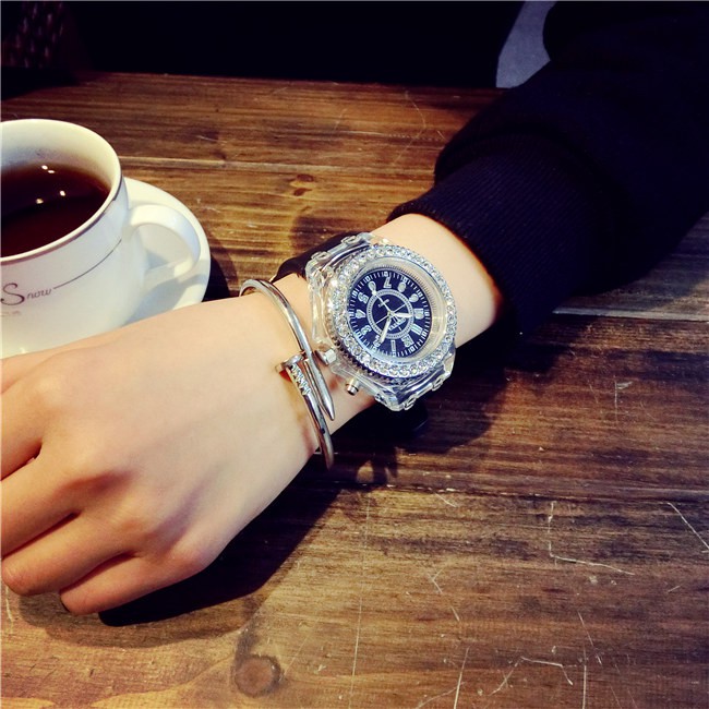 Đồng hồ nam nữ GENEVA đèn led unisex nhiều màu DH90 Miucho | BigBuy360 - bigbuy360.vn