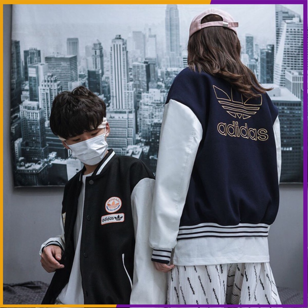 (ORDER)Áo khoác nỉ tay da Nam Nữ in logo adidas thời trang hàn quốc cá tính phong cách [Giá Tốt]