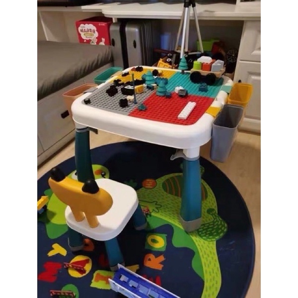 Bàn chơi đa năng tích hợp band ghép hình, bàn học, bàn câu cá, bảng vẽ đa năng