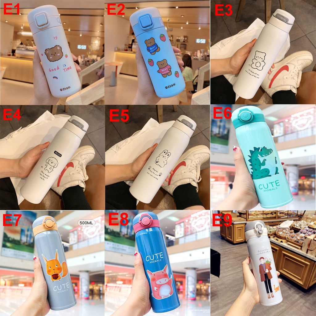 Bình Giữ Nhiệt Nắp Bật 350ML 500ML