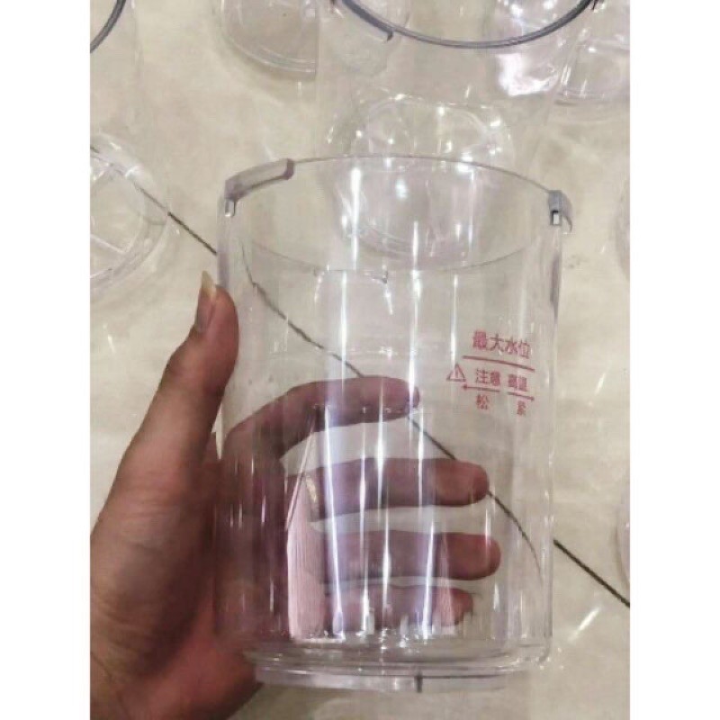 Cốc nhựa bình nhựa thay thế cho máy xông 1 cần và 2 cần