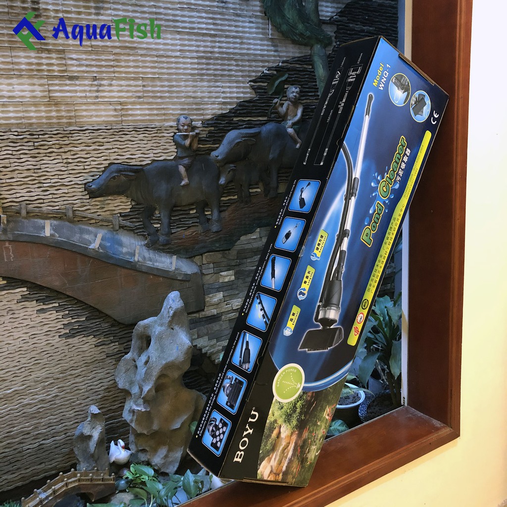 Máy Hút Đáy Vệ Sinh Hồ Cá Koi Boyu WNQ-1 (lực hút mạnh, sạch sẽ và bền bỉ)