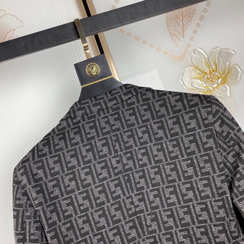Áo khoác vest blazer nam Fendi FD họa tiết FD sang trọng lịch lãm 2021