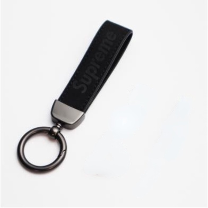 Móc Chìa Khóa Da In Chữ Supreme Phong Cách Thể Thao Thời Trang Cho Nam