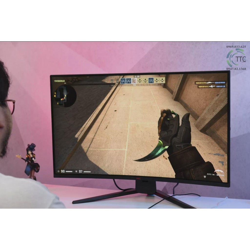 Màn Hình 32 inch cong 165hz Full HD mã HKC GX32  newbox 100%