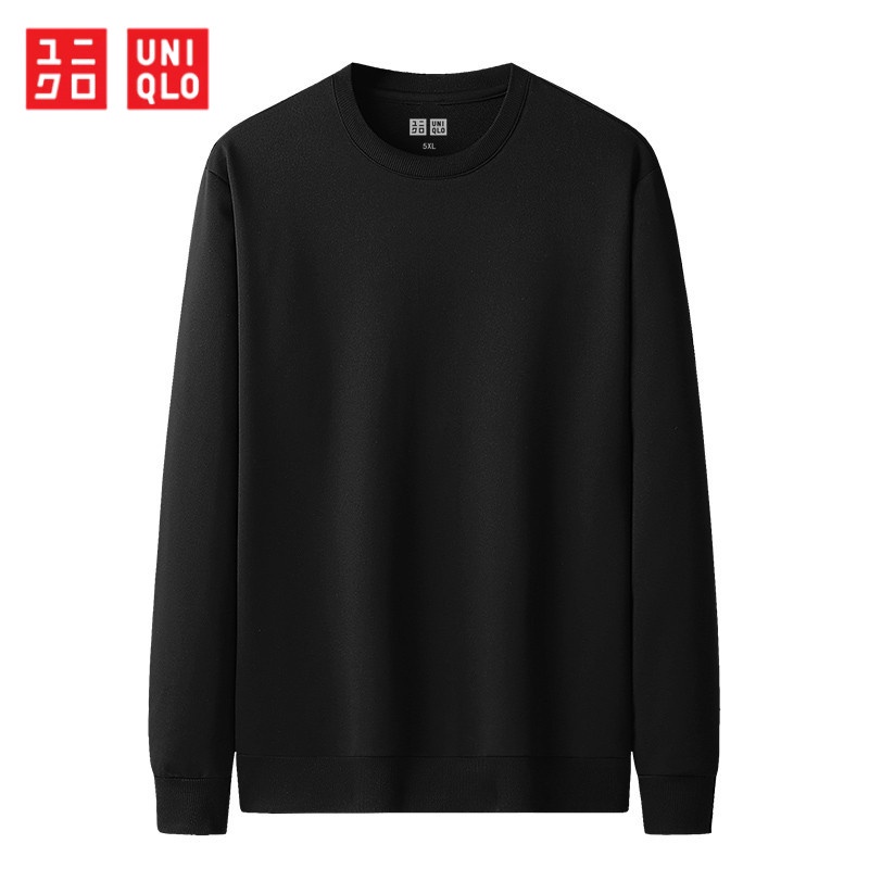 Áo Thun Nỉ Uniqlo Tay Dài Cổ Tròn Kiểu Dáng Thể Thao Cho Nam Và Nữ