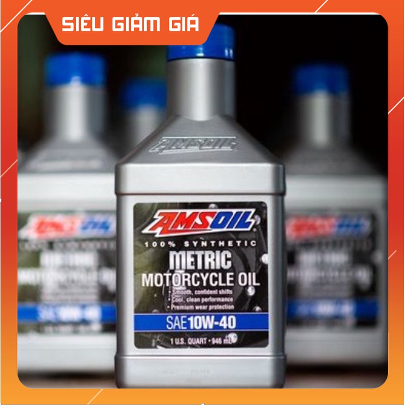 Dầu nhớt xe số,xe tay côn,xe tay ga cao cấp Amsoil Metric 10W-40