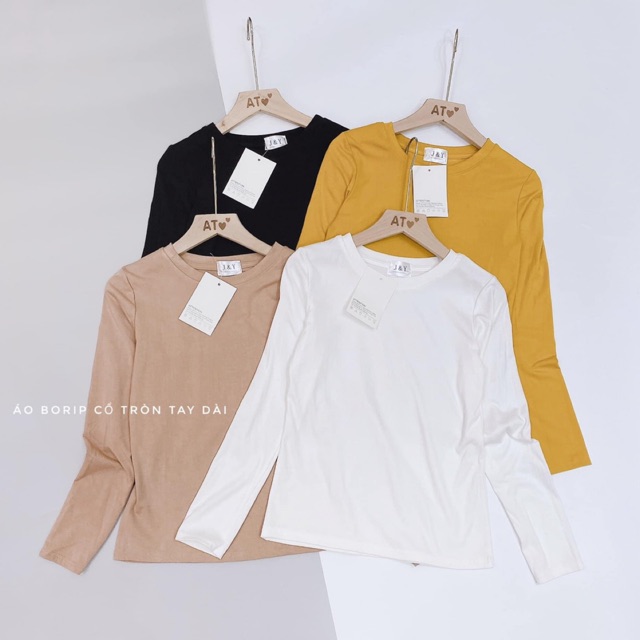 [Mã WARUN10 giảm 10K đơn 99K] ÁO THUN NỮ DÀI TAY CỔ TRÒN COTTON BOZIP | BigBuy360 - bigbuy360.vn
