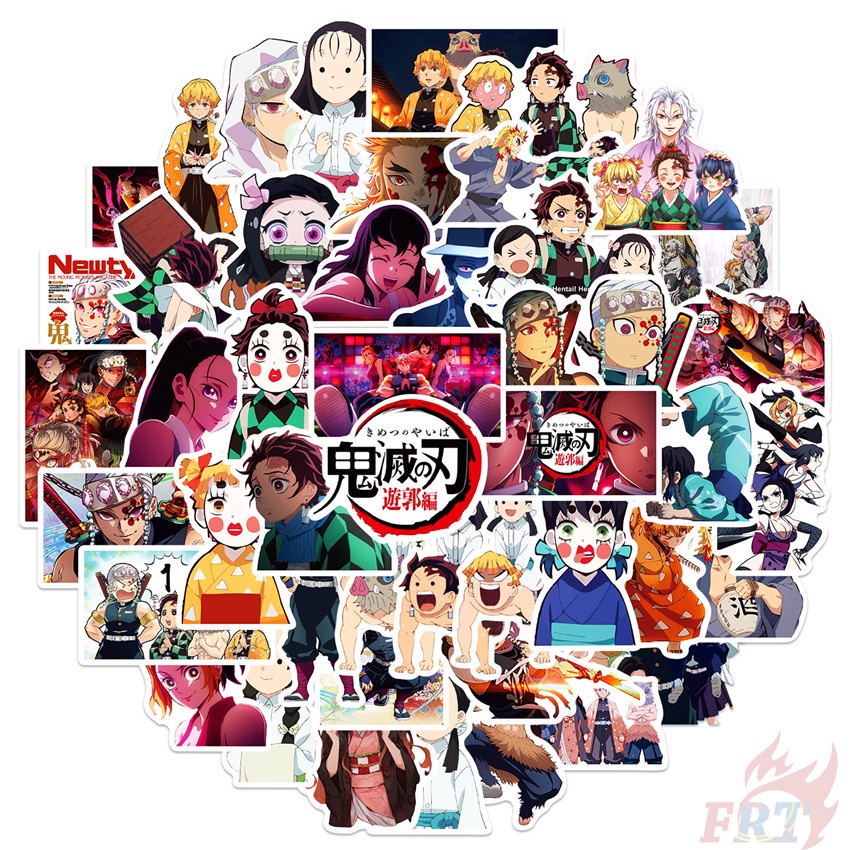 ❉ Hình Dán Kimetsu no Yaiba: Yuukaku-hen Series 01 ❉ Bộ 50 Miếng Dán Chống Thấm Nước Thời Trang