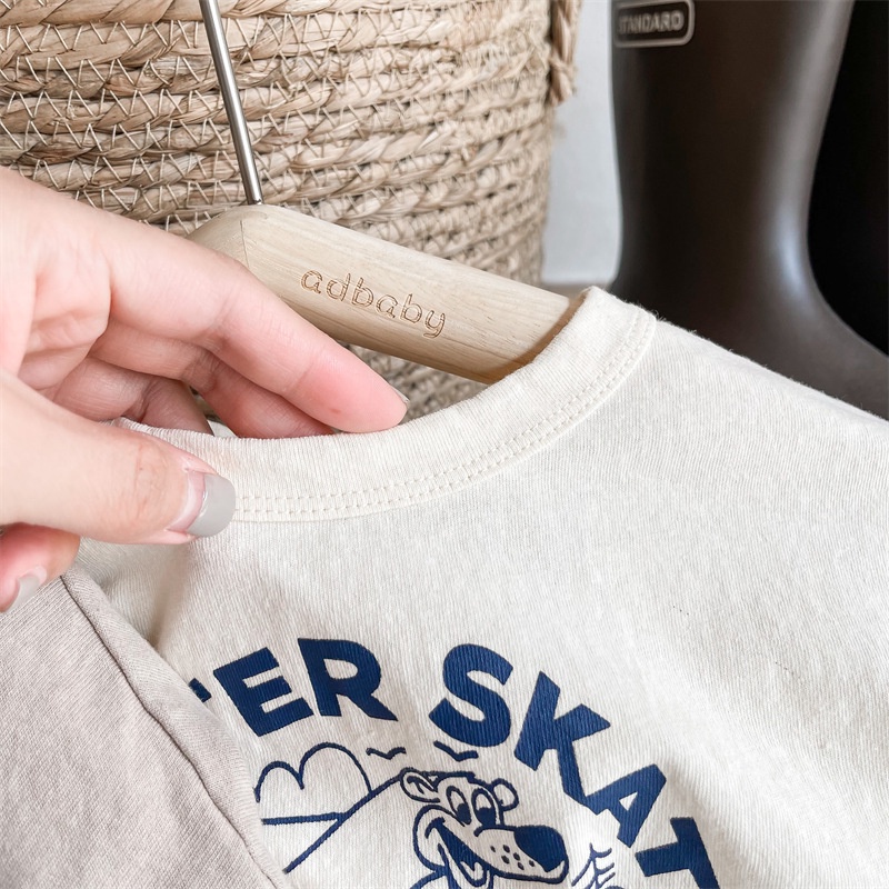 Áo Thun Tay Ngắn Bằng Cotton Thời Trang Mùa Hè Dành Cho Trẻ Em