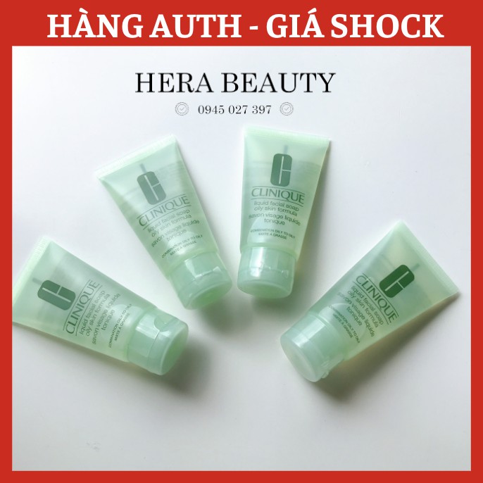 [Hàng Showroom] Sữa rửa mặt kiềm dầu Clinique liquid facial soap oil skin 30ml