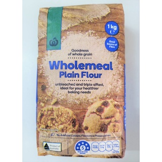 [Gói 1Kg – NHÃN XANH] BỘT MÌ NGUYÊN CÁM [Australia] WOOLWORTHS Wholemeal Plain Flour (atv)