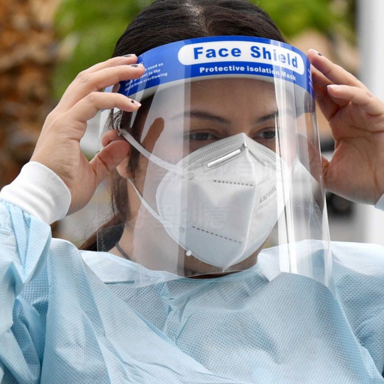 Kính Face Shield Xanh Dương Bảo Hộ, Che Kín Mặt, Chống Giọt Bắn An Toàn