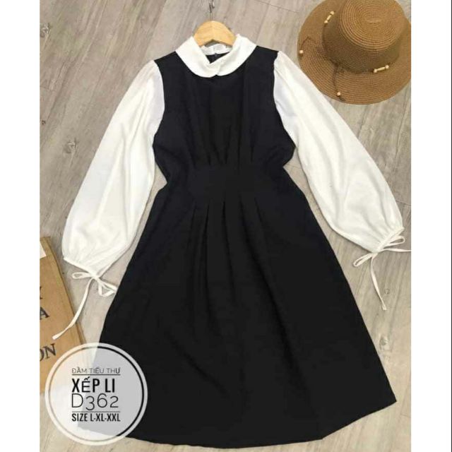 Bigsize  ĐẦM TIỂU THƯ XẾP LI D362