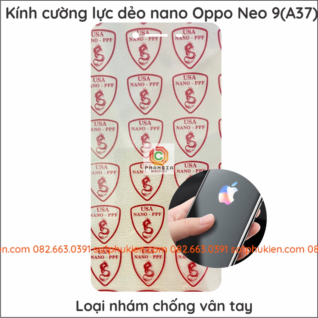 Dán cường lực Oppo neo 9 (A37) nano siêu dẻo siêu bền