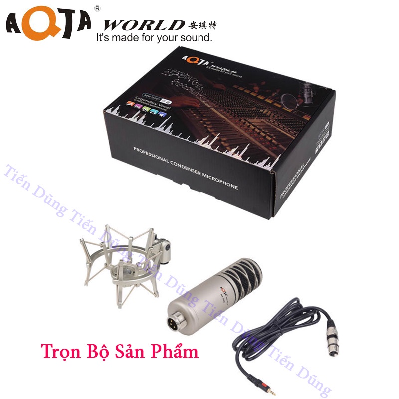 Mic thu âm Aqta AT808 chạy nguồn 5v dùng cho các sound card thu âm chuyên để ghi âm , karaoke, livestream BH 6 tháng