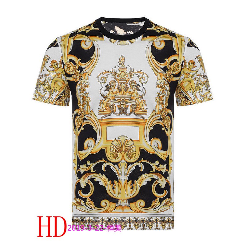 Áo khoác Summer New verSACE T sơ mi Polyo Shirt Fashion Men's đoản run áo Polo Tee ◦