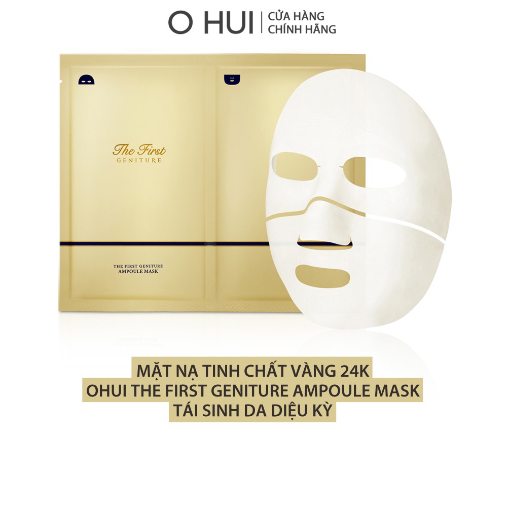 [HB Gift] Mặt nạ tinh chất vàng 24k làm sáng và tái sinh da OHUI The First Geniture Ampoule Mask 40ml-Gimmick