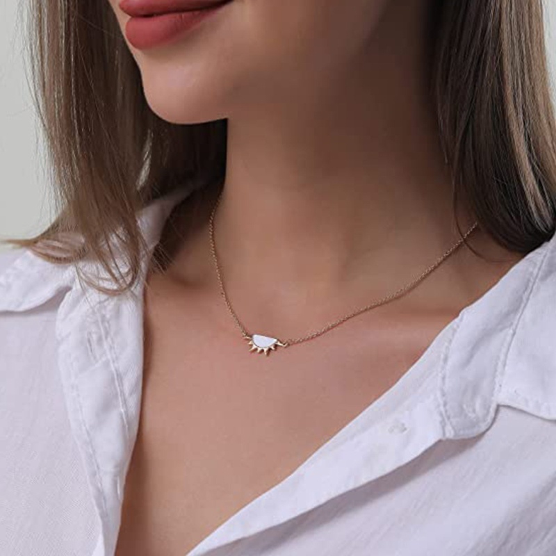 Flgo Vòng cổ Tình Bạn Mặt Hình Mặt Trời Có Thể Điều Chỉnh Khoảng Cách