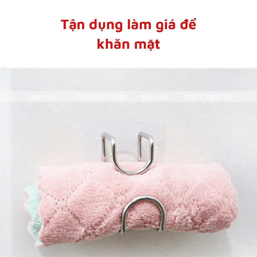 Móc treo cài chậu dán tường gác thau rửa đồ dùng tiện ích nhà tắm tiết kiệm không gian bếp nhà bạn