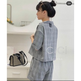 Set đồ nữ cá tính, set quần sóc áo sơ mi đi chơi sang chảnh mùa hè đẹp 8A00100 THVVN