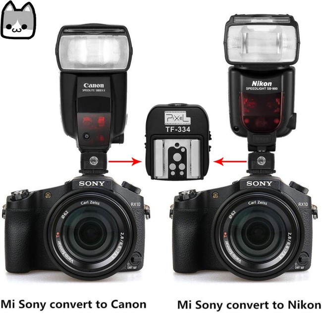 SONY CANON YONGNUO Đầu Chuyển Đổi Đèn Flash Tf-334 Cho Máy Ảnh Sony Mi A7 A7Rii A7Ii