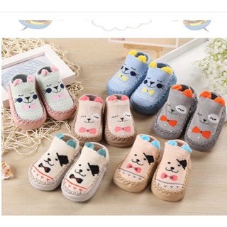 Set 2 Đôi Giày Tất Tập Đi Chống Trượt Cho Bé