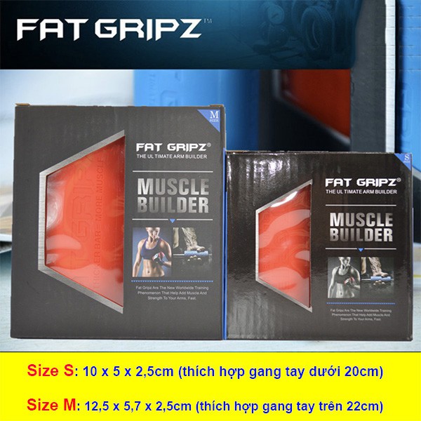 Fat Gripz Tay Nắm Cao Su Bọc Tạ Tập Gym (1 Đôi)