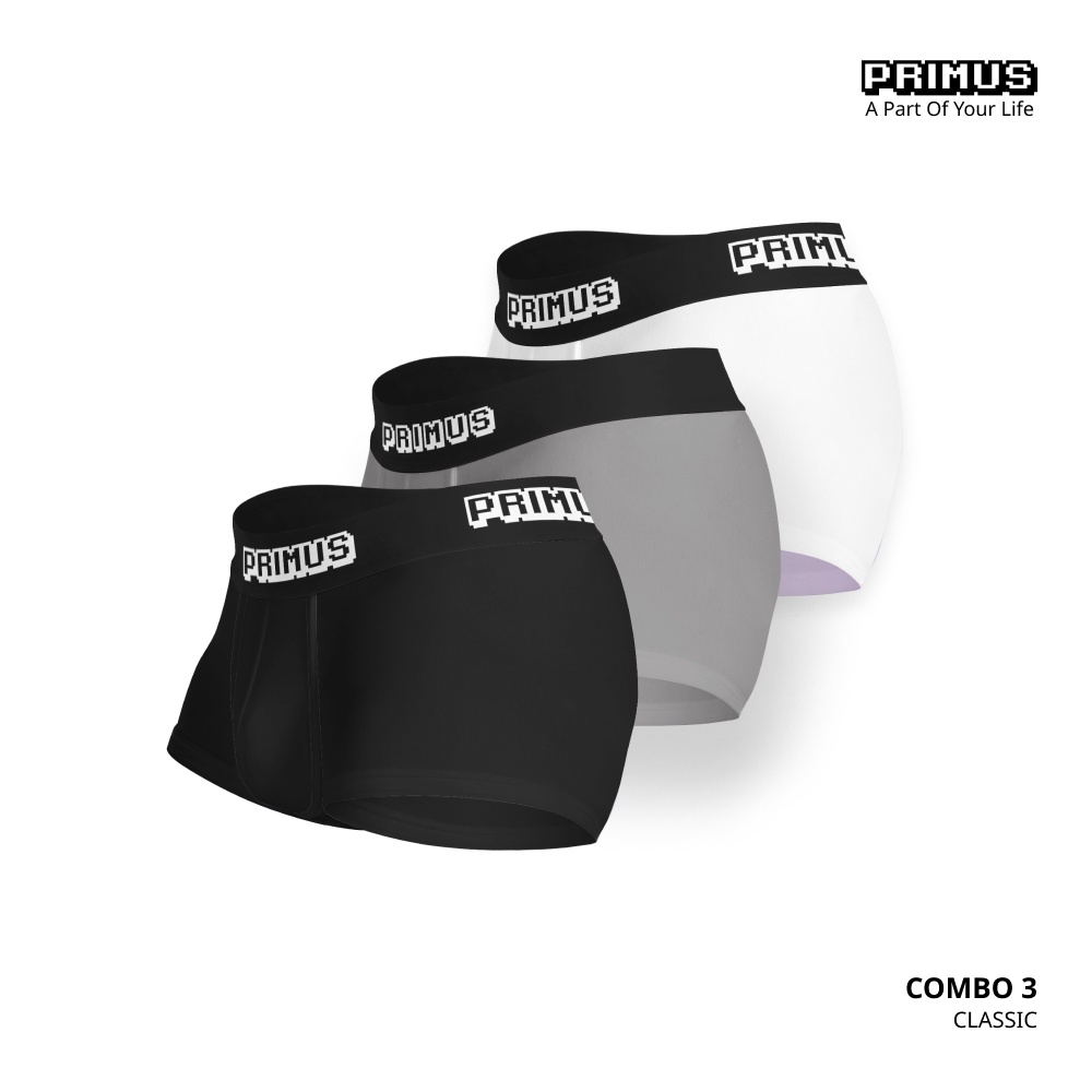 Quần lót nam boxer nam, Sip đùi Hộp 3 Primus classic
