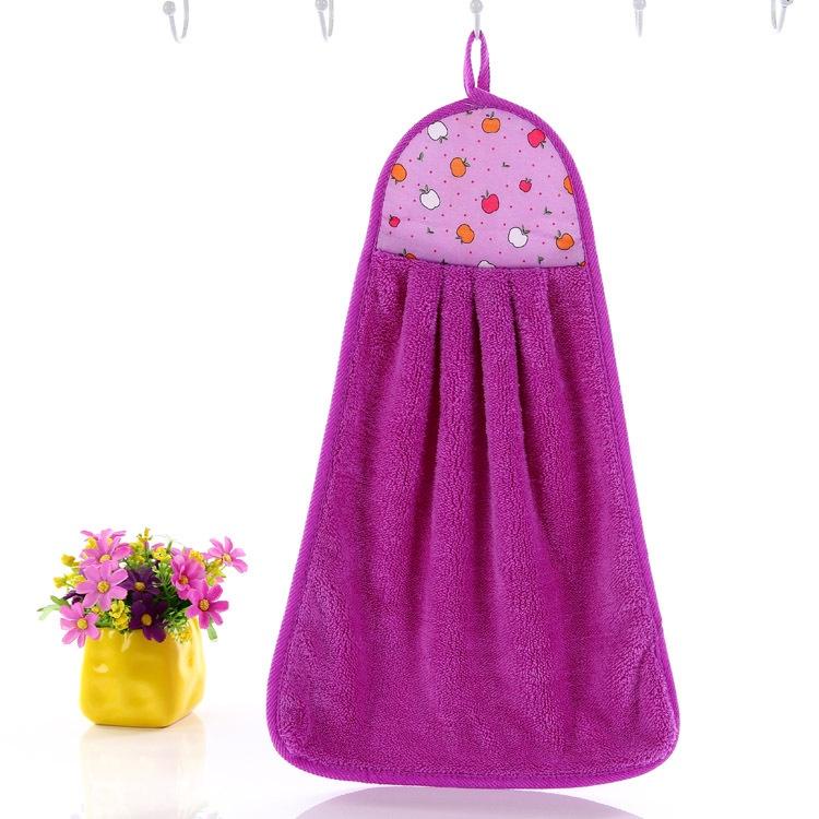 Khăn lau tay nhà bếp vải cotton thấm nước tốt, có quai móc tiện lợi cho đôi tay khô ráo ( Yên Chi Shop+