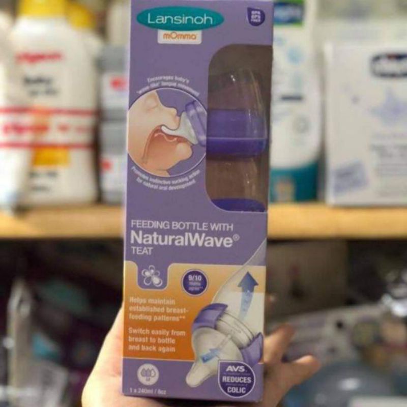 Bình sữa Lansinoh 160ml/240ml núm ti siêu mềm cho bé