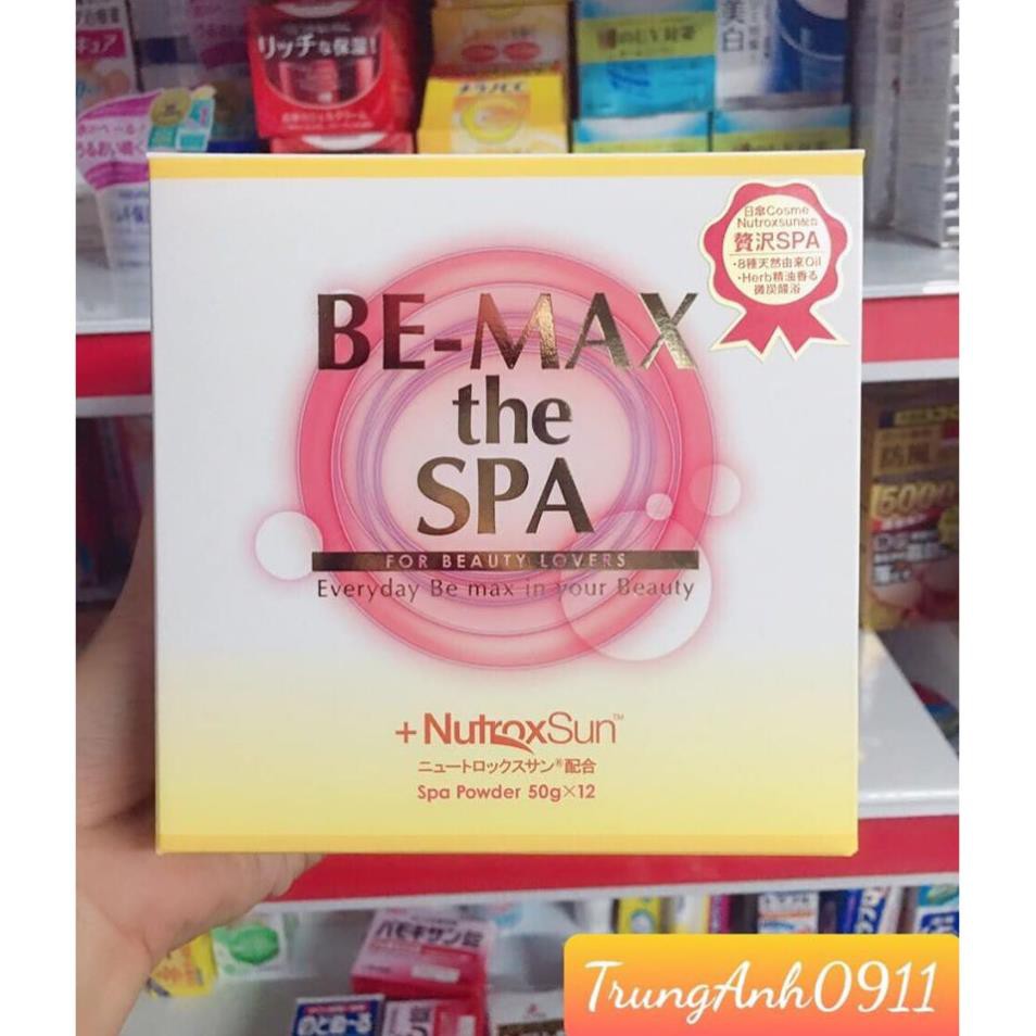 Bột tắm trắng Be Max the Spa bath powder Nhật Bản (Full Hộp 12 gói)