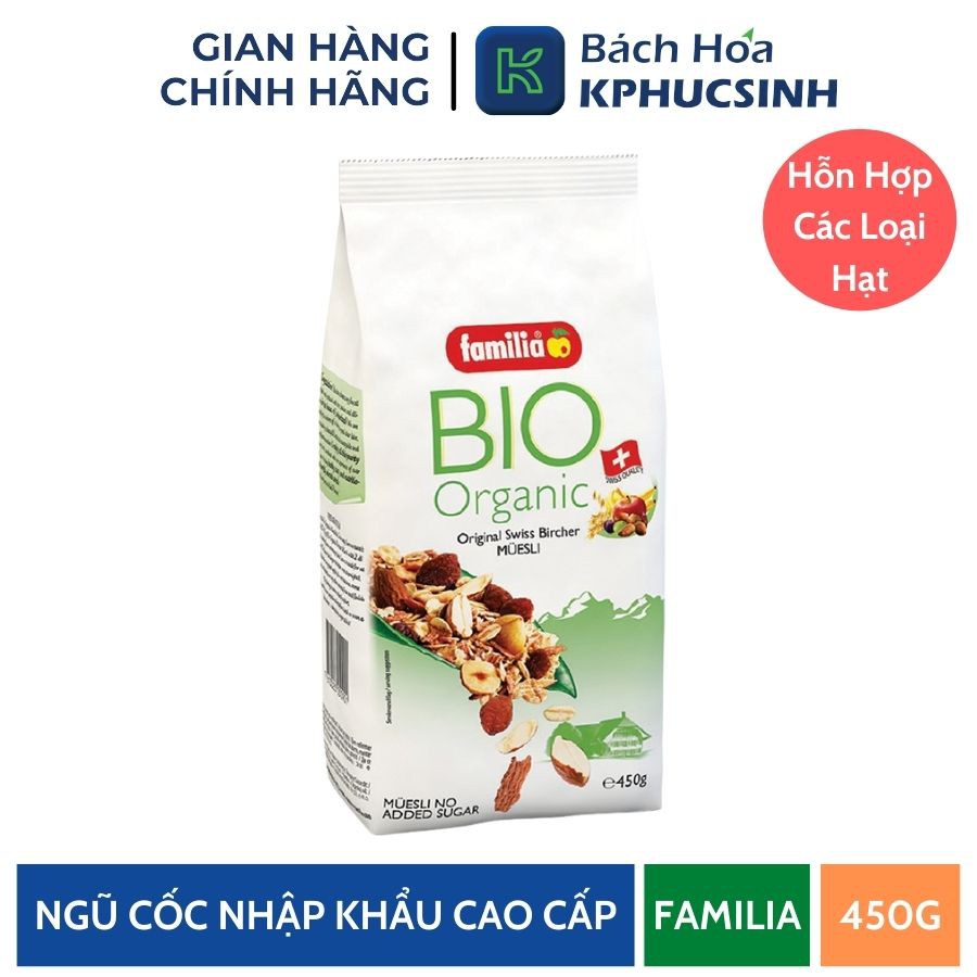 Ngũ cốc sạch hỗn hợp các loại hạt Orginal Swiss Bircher Muesli 450g KPHUCSINH - Hàng Chính Hãng