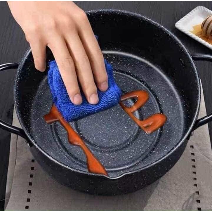 Nồi chiên ngập dầu Mojoo xuất nhật tặng kèm vỉ gác dầu mỡ