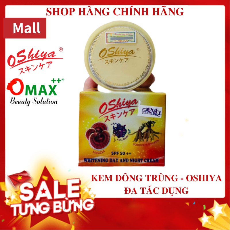 KEM OSHIYA ĐÔNG TRÙNG HẠ THẢO - COLLAGEN - LINH CHI 20G ( XOÁ VÀ NGĂN NGỪA NÁM  - TÀN NHANG - ĐỒI MỒI )