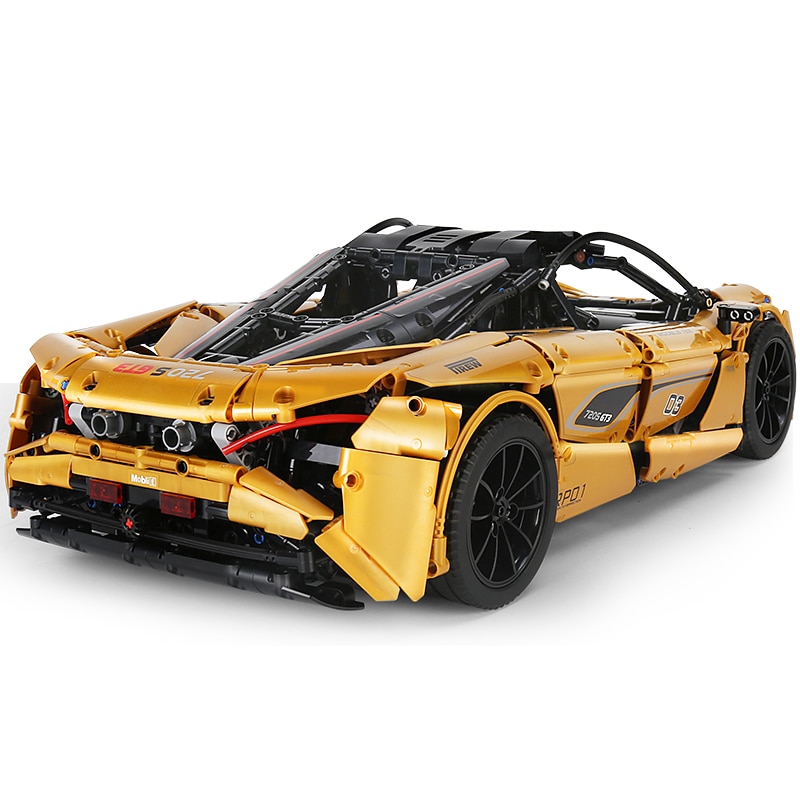 Đồ chơi Lắp ghép Mô hình Mould King 13145S 720S Sports car Siêu Xe McLaren màu vàng