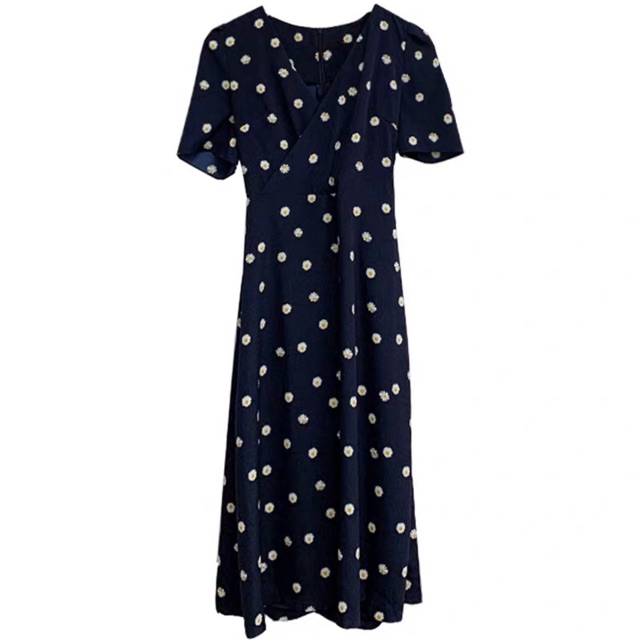 {order bigsize,L-4xl}Váy cổ đáp chéo hoa nhí | BigBuy360 - bigbuy360.vn