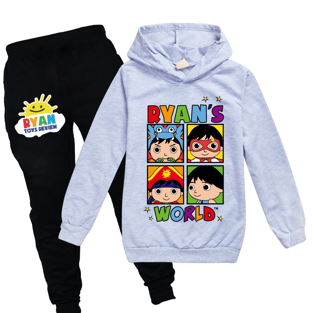 Bộ 2 Món Áo Hoodie Tay Dài In Hình Ryan Toys Review Thời Trang 2020 Cho Bé Trai