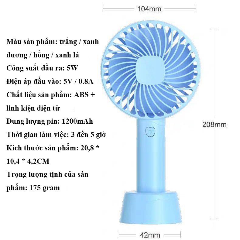 Quạt Sạc Usb Cầm Tay Phong Cách Mới