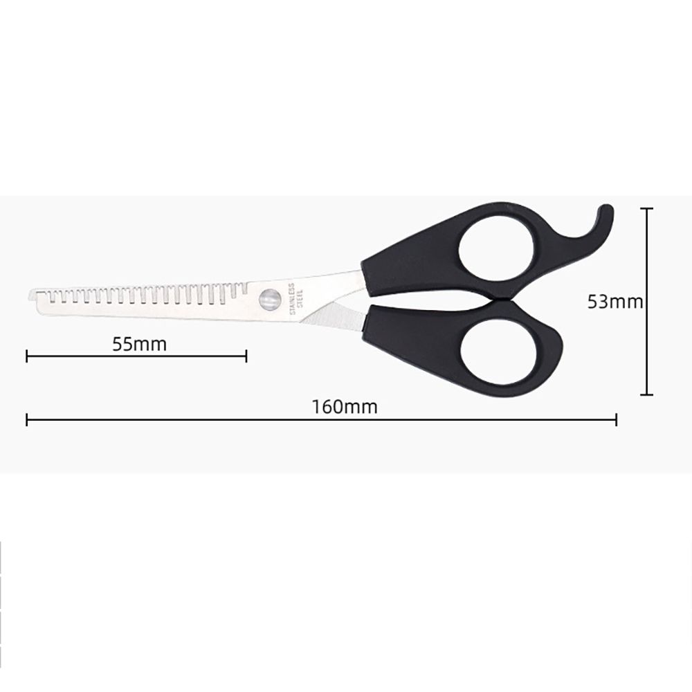 Set 2 kéo cắt tóc chuyên nghiệp bằng thép không gỉ màu đen tiện lợi