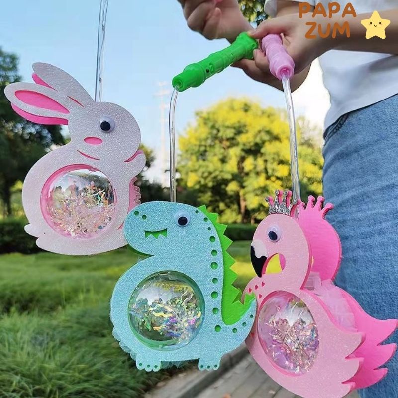 Đèn lồng trung thu phát sáng hình con vật dễ thương nhiều màu sắc hot trend 2022 PAPAZUM D4.041.KL