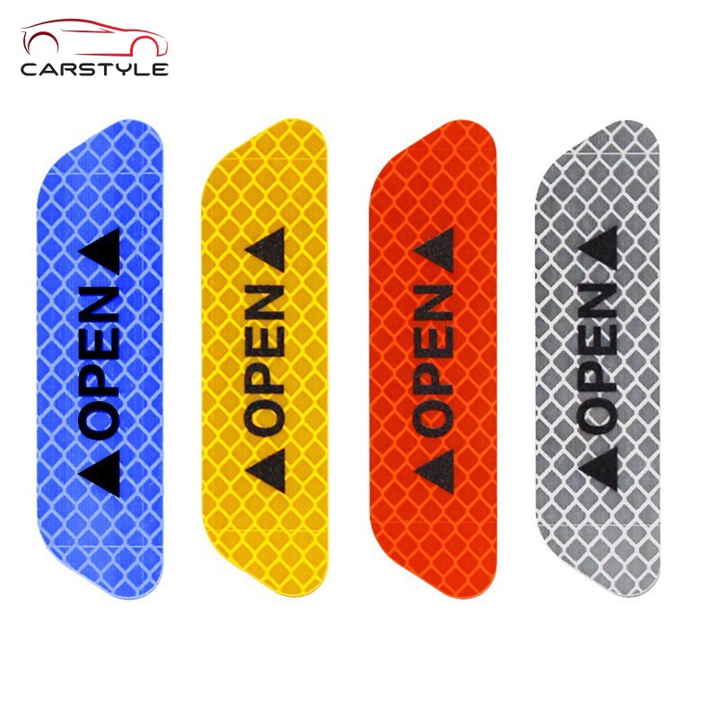 ⚡RẺ VÔ ĐỊCH⚡BỘ 4 Miếng Dán Phản Quang Cảnh Báo Mở Cửa Xe Hơi RẺ VÔ ĐỊCHBỘ 4 Miếng Dán Phản Quang Cảnh Báo Mở Cửa Xe Hơi