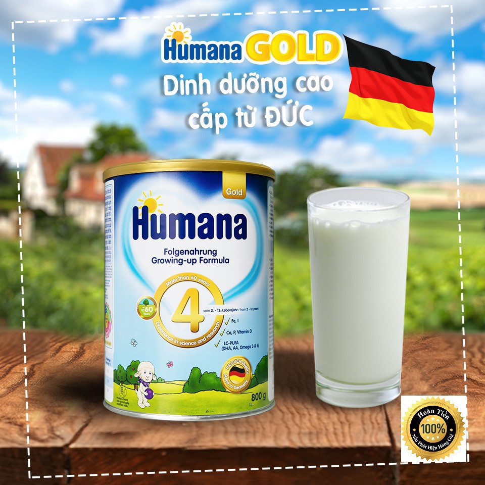 Sữa Humana Gold số 1,2,3 từ 350g-800g Đức Xịn (ĐẢM BẢO CHECK MÃ CHUẨN)