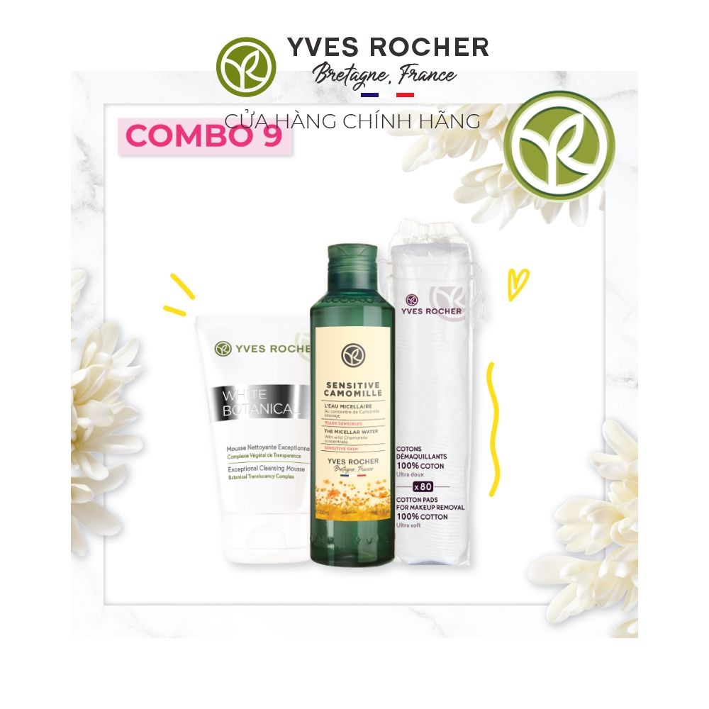 Bộ sản phẩm Yves Rocher làm sạch dưỡng da tự nhiên