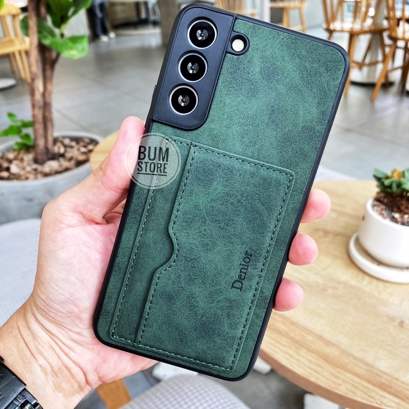 Ốp Lưng Da Lộn Có Ngăn Thẻ ATM Cao Cấp Samsung S23 Ultra / S23 PLus / S22 Ultra / S22 Plus / Note 20 Ultra