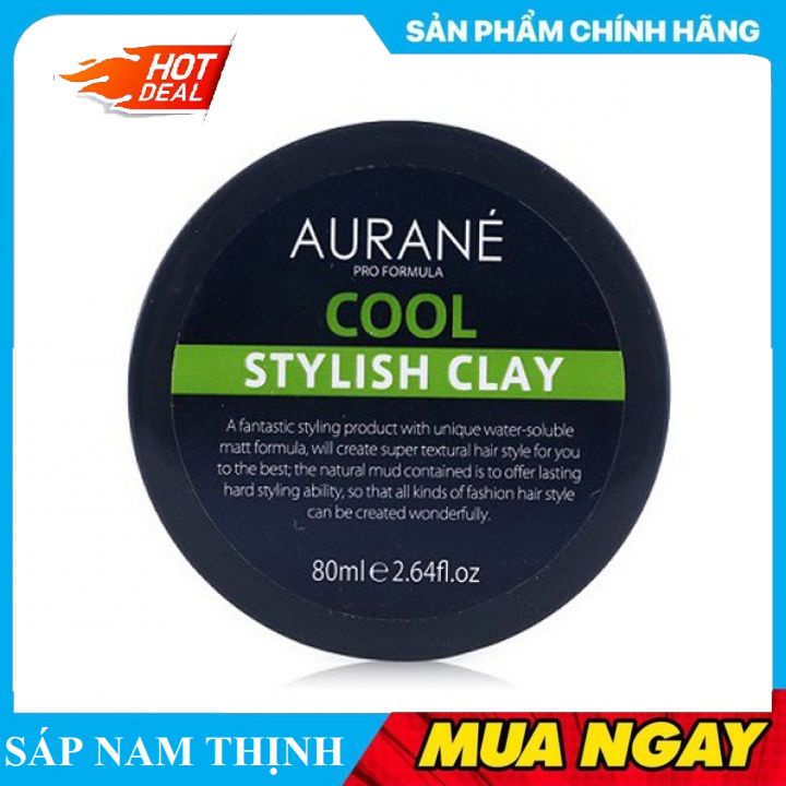 Chính Hãng - Sáp Vuốt Tóc Tạo Kiểu Mờ Aurane Cool Stylish Clay 80ml