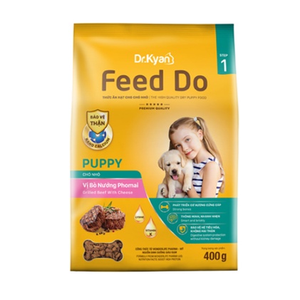 [Gói 1.5kg ] Thức Ăn Hạt Khô Cho Chó Nhỏ và Trưởng Thành – Vị Bò Nướng Phô Mai Feed Do PUPPY Step 1